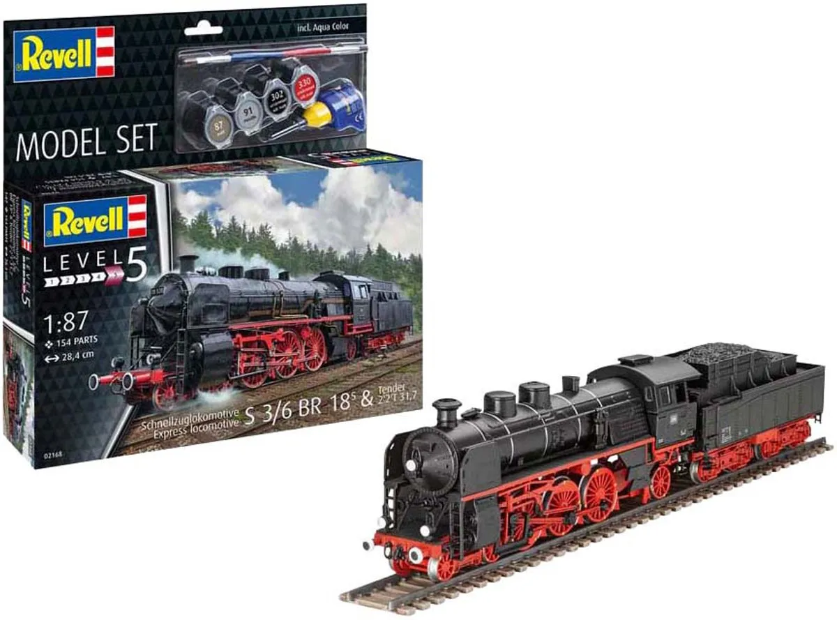 Revell 62168 Express Locomotive BR18(5) Modelbouwpakket 1:87 - Wit