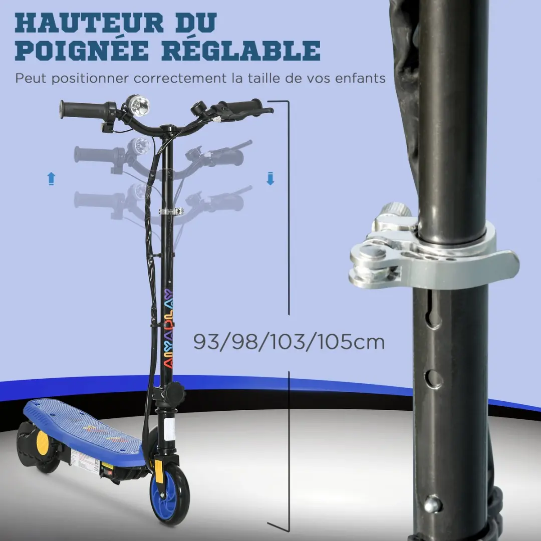 Homcom Elektrische Kinderscooter 120W - Blauw