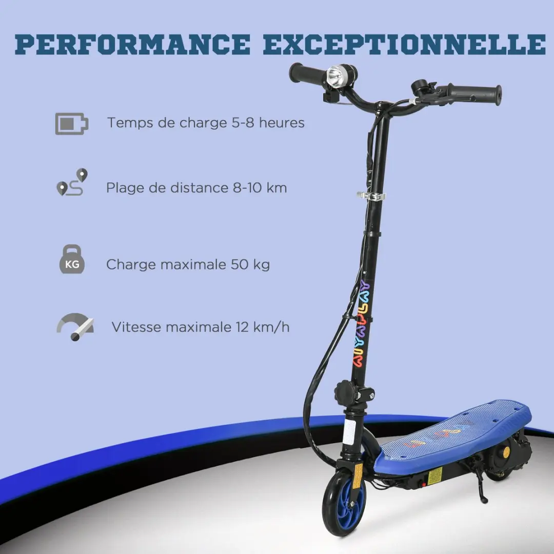 Homcom Elektrische Kinderscooter 120W - Blauw