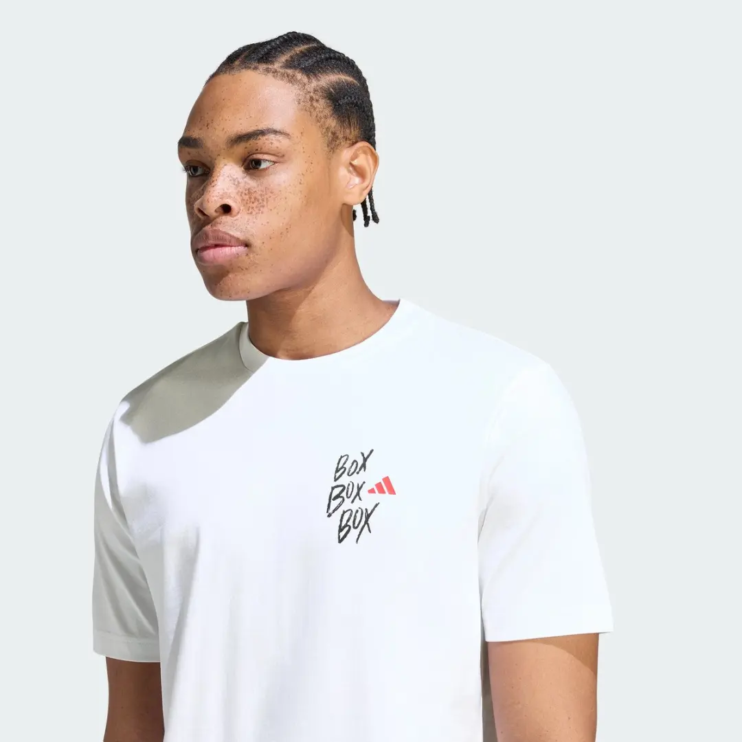 Adidas Motorsport Box 3 Graphic T-Shirt KC7114 - Heren - Wit - XL - afbeelding 2 van 6