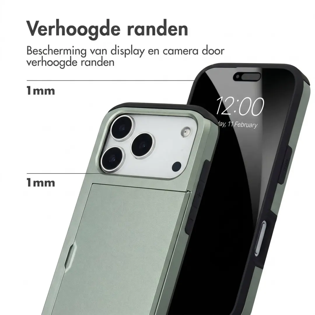 Imoshion Hoesje iPhone 17 Pro - Groen - 2 Pasjes