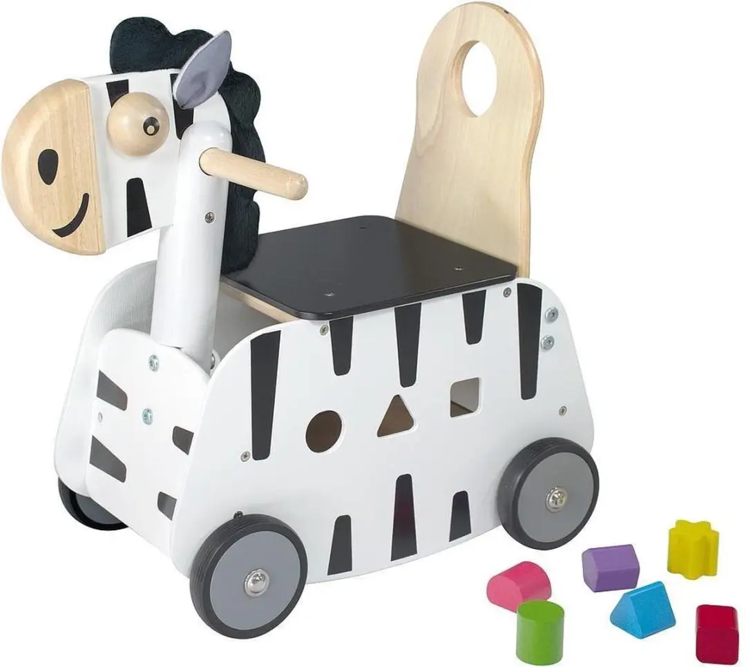 I'm Toy Loop- en Duwwagen Zebra Junior 45cm