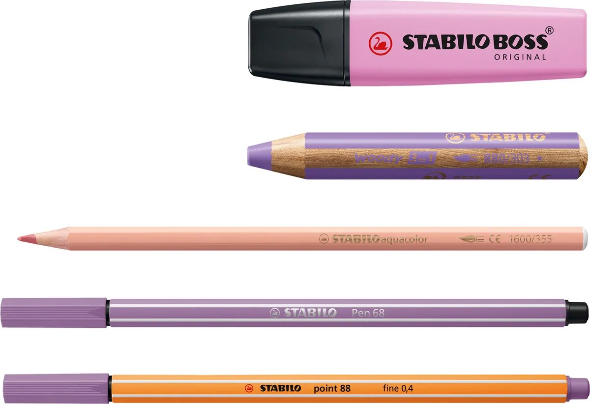 STABILO Boss Original Woody 3-in-1 Aquacolor Pen 68 & 88 - 50 Stuks
