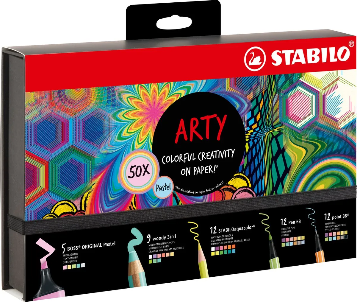 STABILO Boss Original Woody 3-in-1 Aquacolor Pen 68 & 88 - 50 Stuks