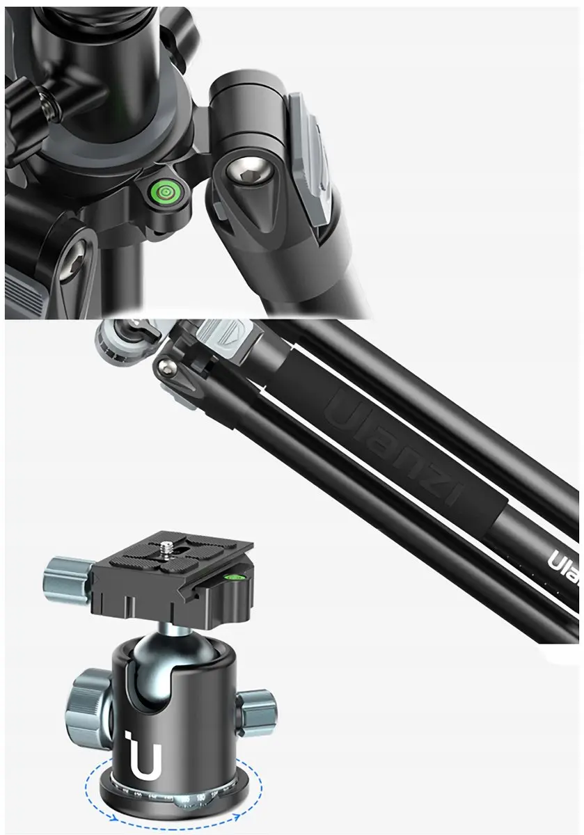 Ulanzi MT-59 Aluminium Statief & Monopod 176cm - Zwart