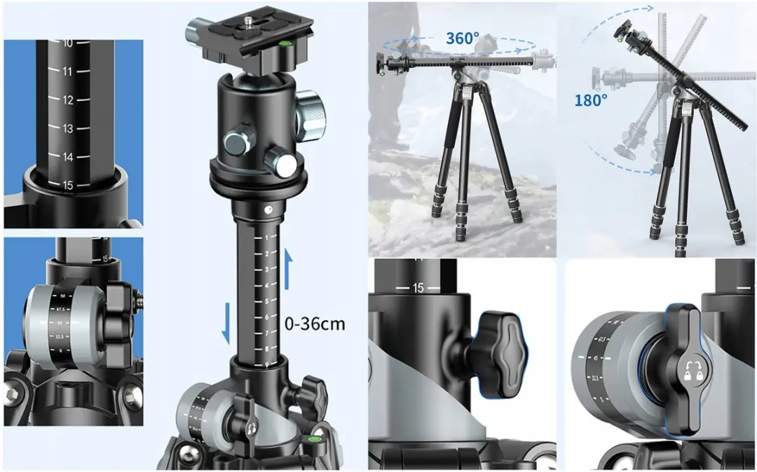 Ulanzi MT-59 Aluminium Statief & Monopod 176cm - Zwart