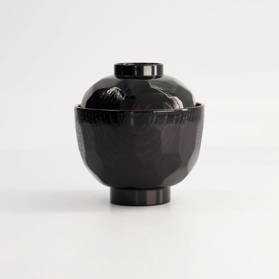 Tokyo Design Studio Lacquerware Kom 4116 - 9,5x10cm - Zwart/Rood