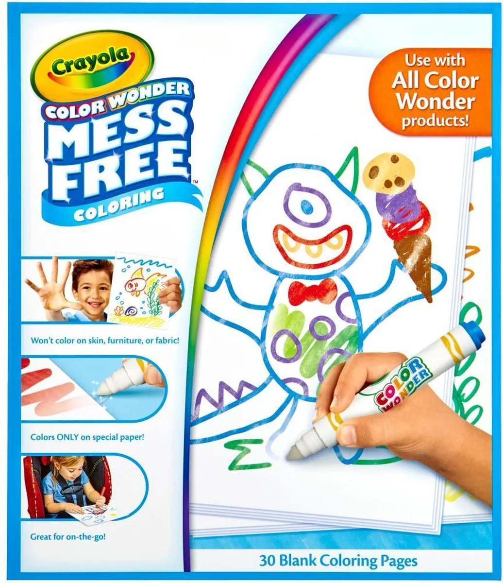 Crayola Color Wonder Tekenblok Neutraal - 30 Pagina's - Veelkleurig