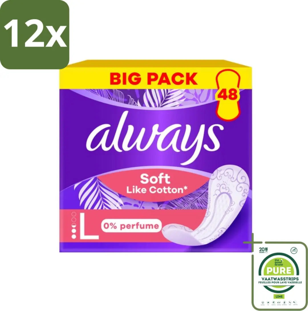 Always Soft Like Cotton Inlegkruisjes 48 Stuks