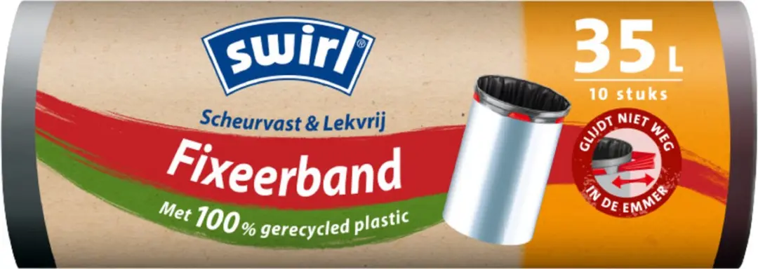 Swirl Pedaalemmerzakken 35L - 3 Rollen van 30 Stuks - Zwart - afbeelding 6 van 6
