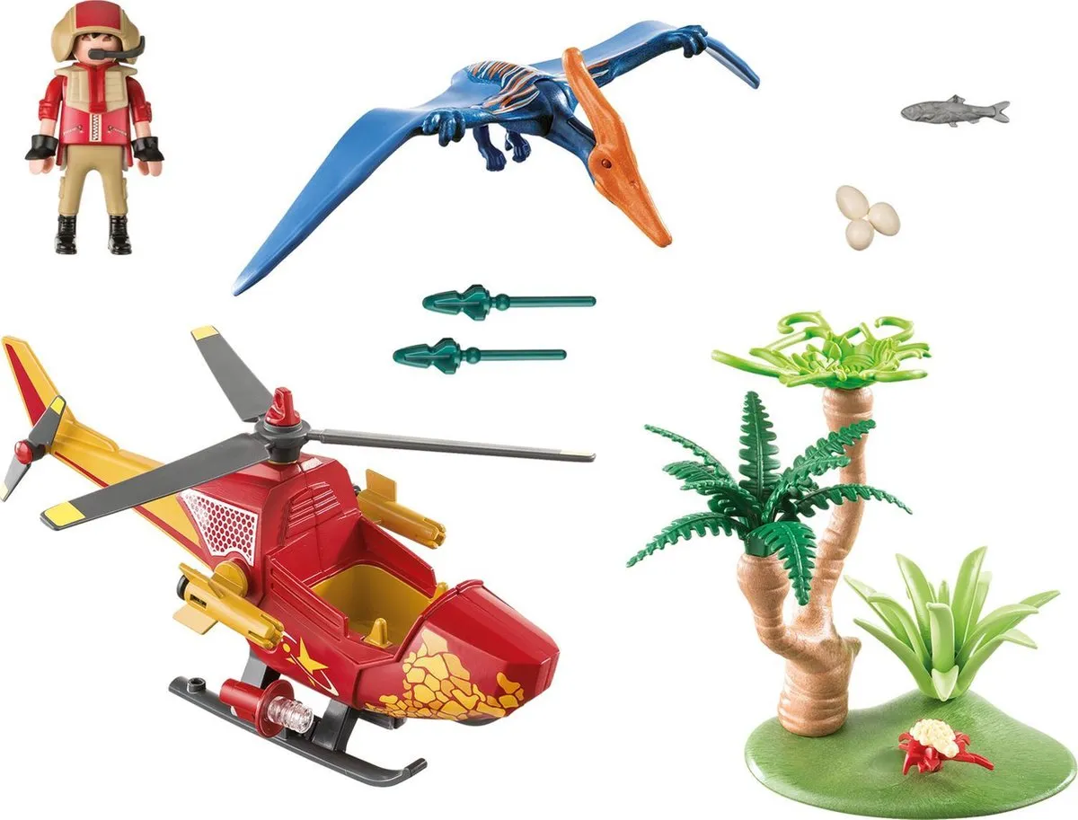 Playmobil Dinos Helikopter met Pteranodon 9430 - Multicolor