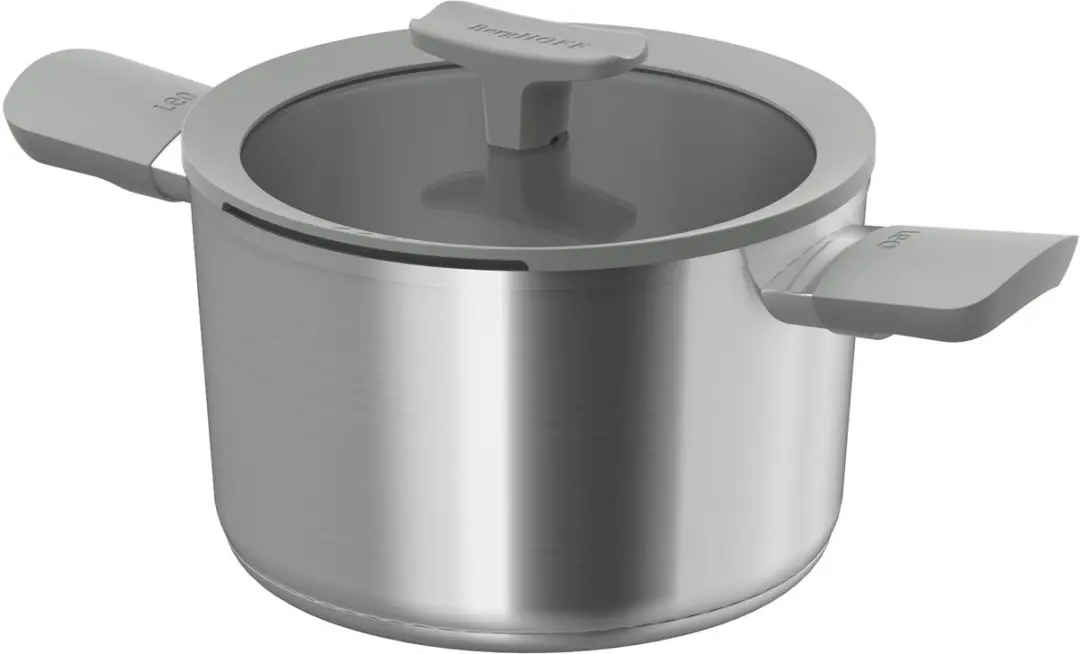 LEO Kookpot met deksel RVS Balance Moonmist
