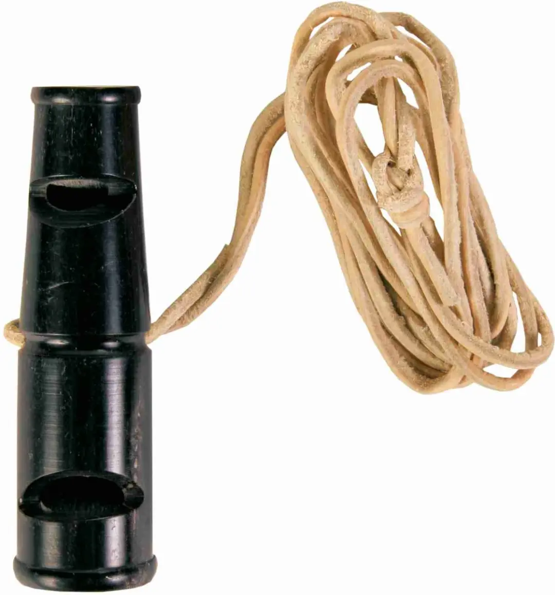Trixie Buffelhoorn Hondenfluitje 9cm - Zwart - afbeelding 2 van 3