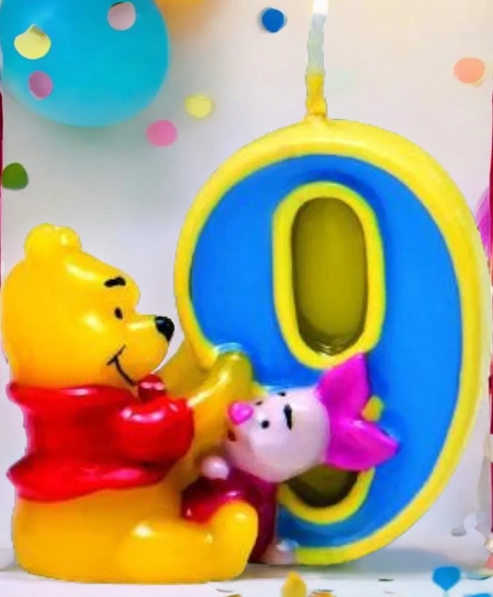 Disney Winnie de Poeh Verjaardagskaars nr 9