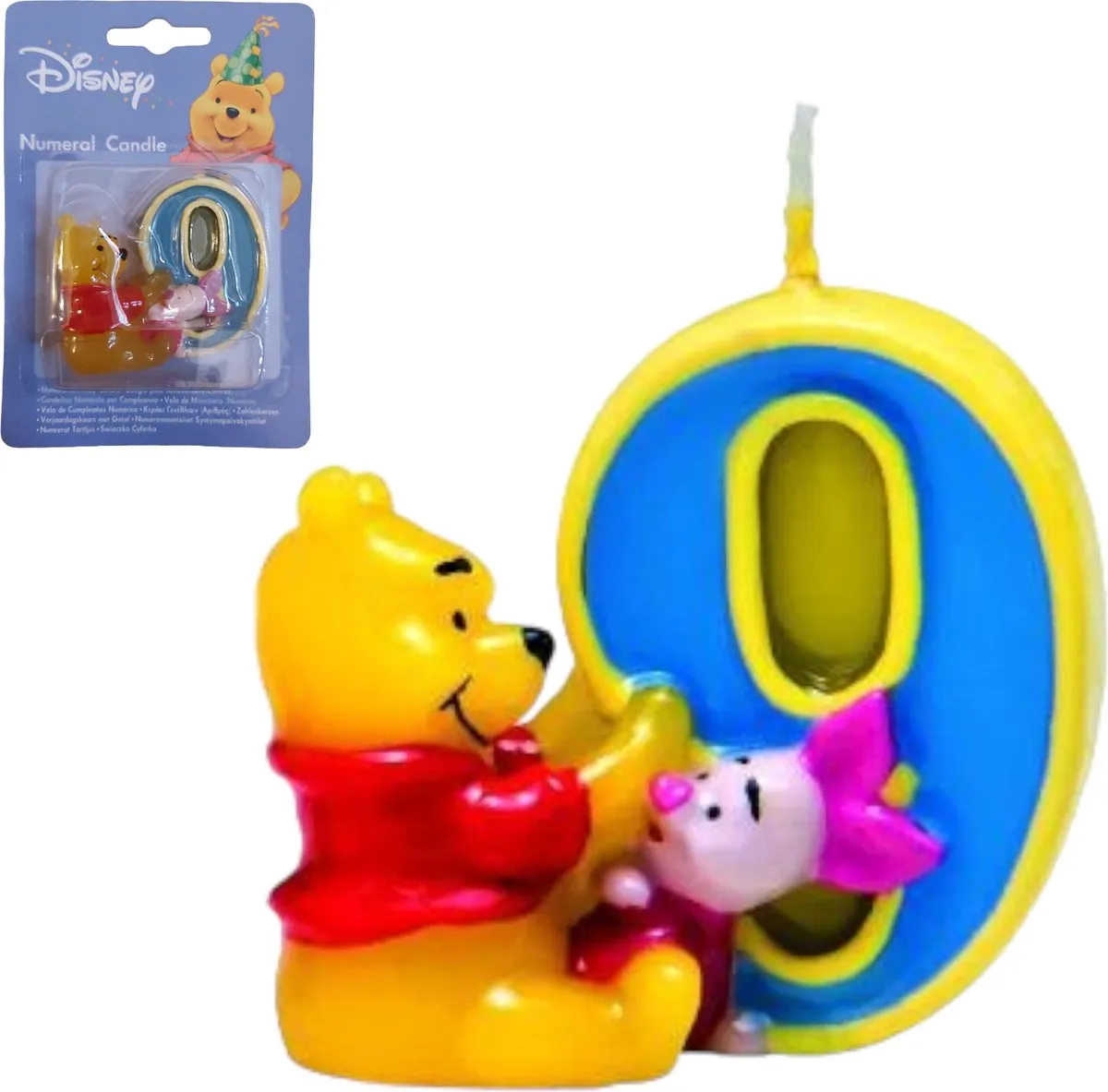 Disney Winnie de Poeh Verjaardagskaars nr 9 - Verkleedaccessoire - 5 Stuks