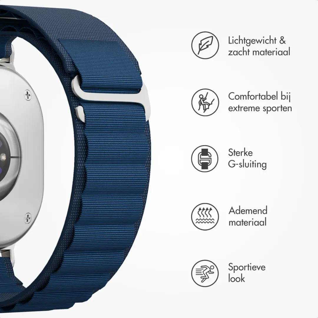 Accezz Nylon Bandje Samsung Galaxy Watch Ultra - Donkerblauw