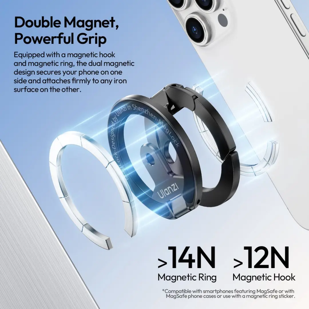 Ulanzi MA02 MagLock Dual Magnetische Telefoonhouder