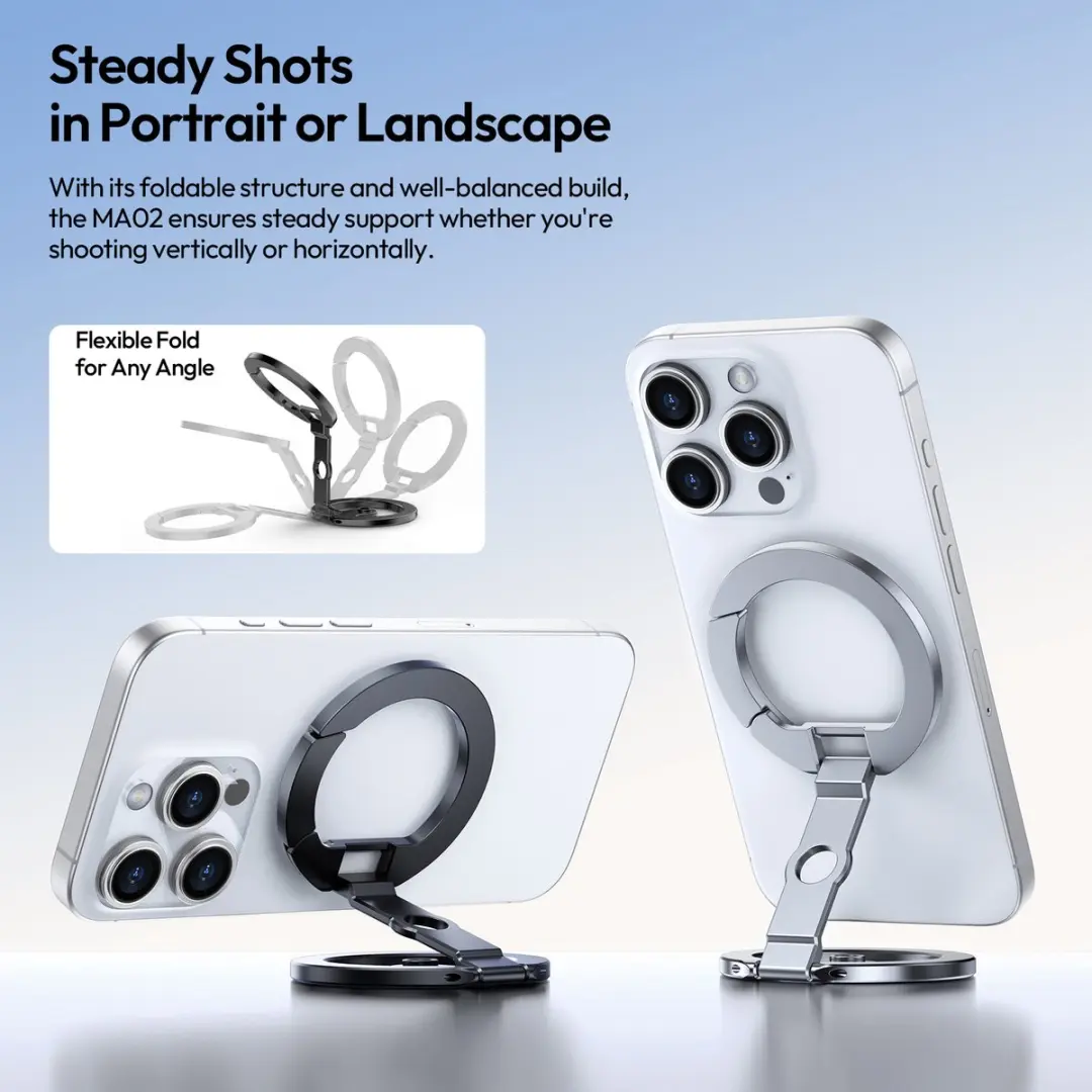 Ulanzi MA02 MagLock Dual Magnetische Telefoonhouder - Zilver