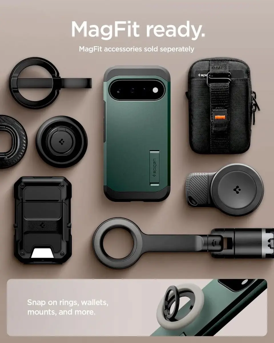 Spigen Tough Armor ACS11854 Hoesje - Google Pixel 11 - Groen