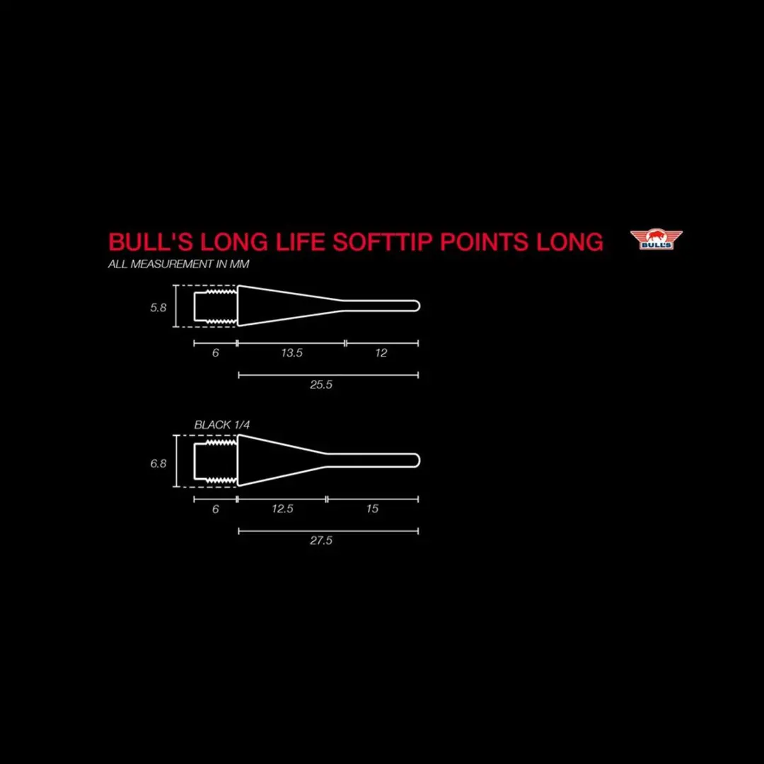 Bull's Long Life Long Black - 1000 Stuks