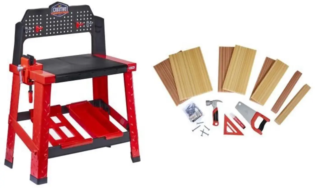 Little Tikes Creatieve Bouwtafel - 2 Onderelen - Rood - afbeelding 6 van 6