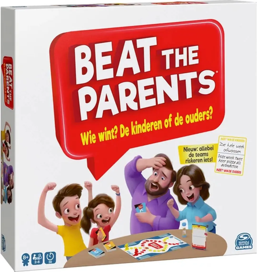 Spin Master Beat the Parents Triviaspel - 200 Vragen - afbeelding 6 van 6