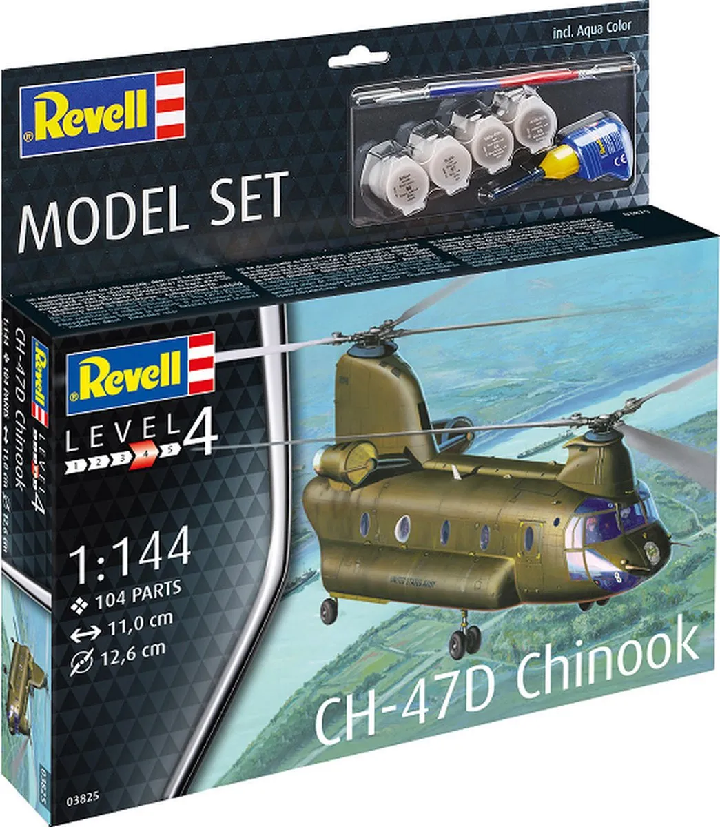Revell 63825 CH-47D Chinook Modelbouwpakket 1:144 - 104 Onderdelen - Multi