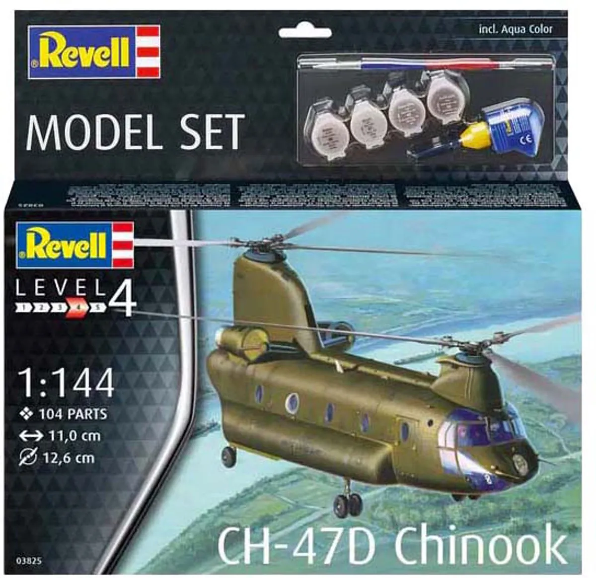 Revell 63825 CH-47D Chinook Modelbouwpakket 1:144 - 104 Onderdelen - Multi
