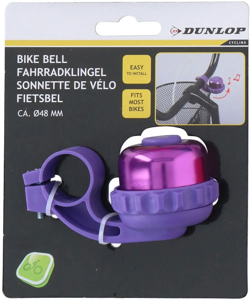 Dunlop Fietsbel D48mm Aluminium - Rood - afbeelding 6 van 6