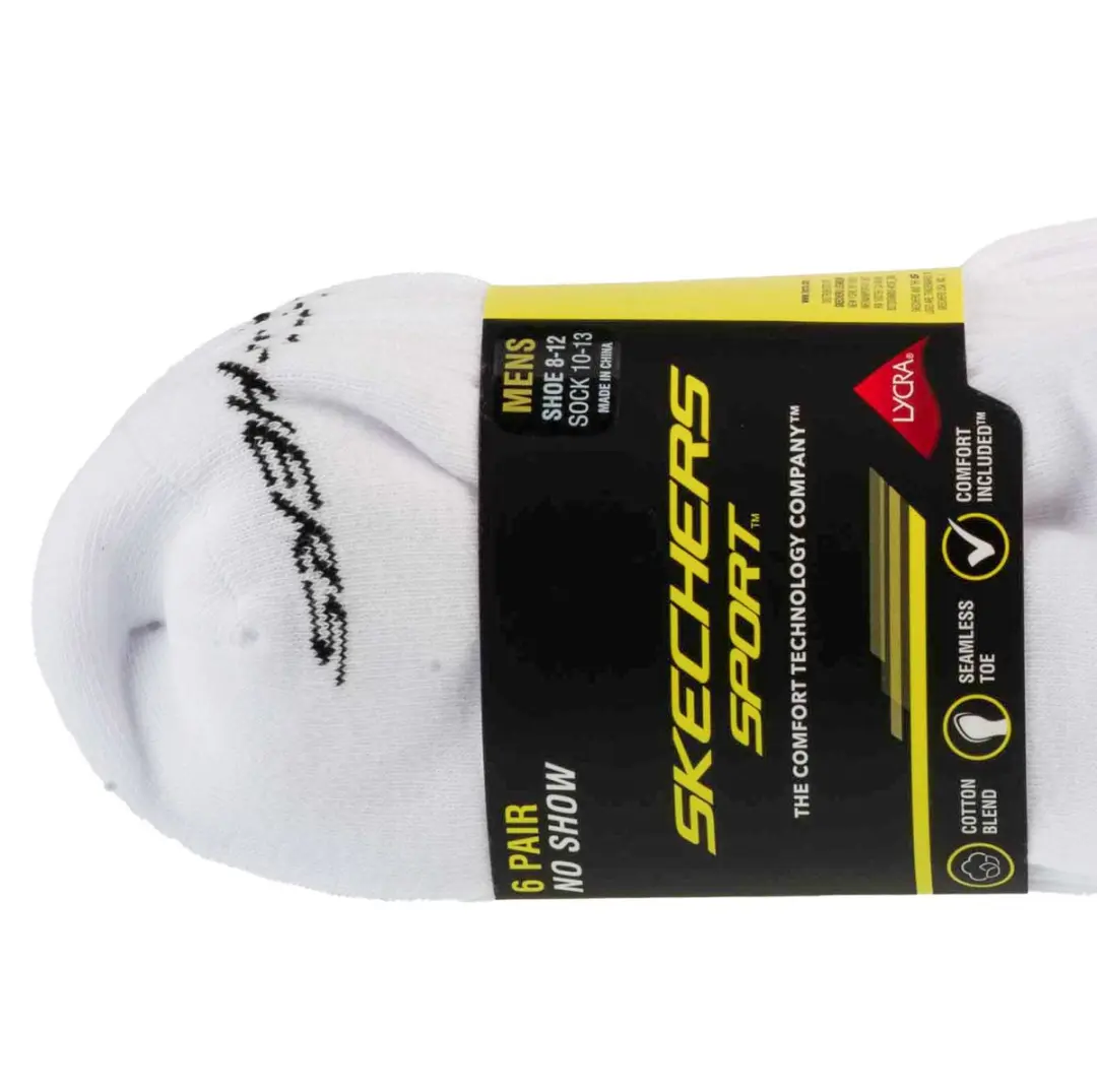 Skechers 6 Paar Witte Sokken - Maat 41-46