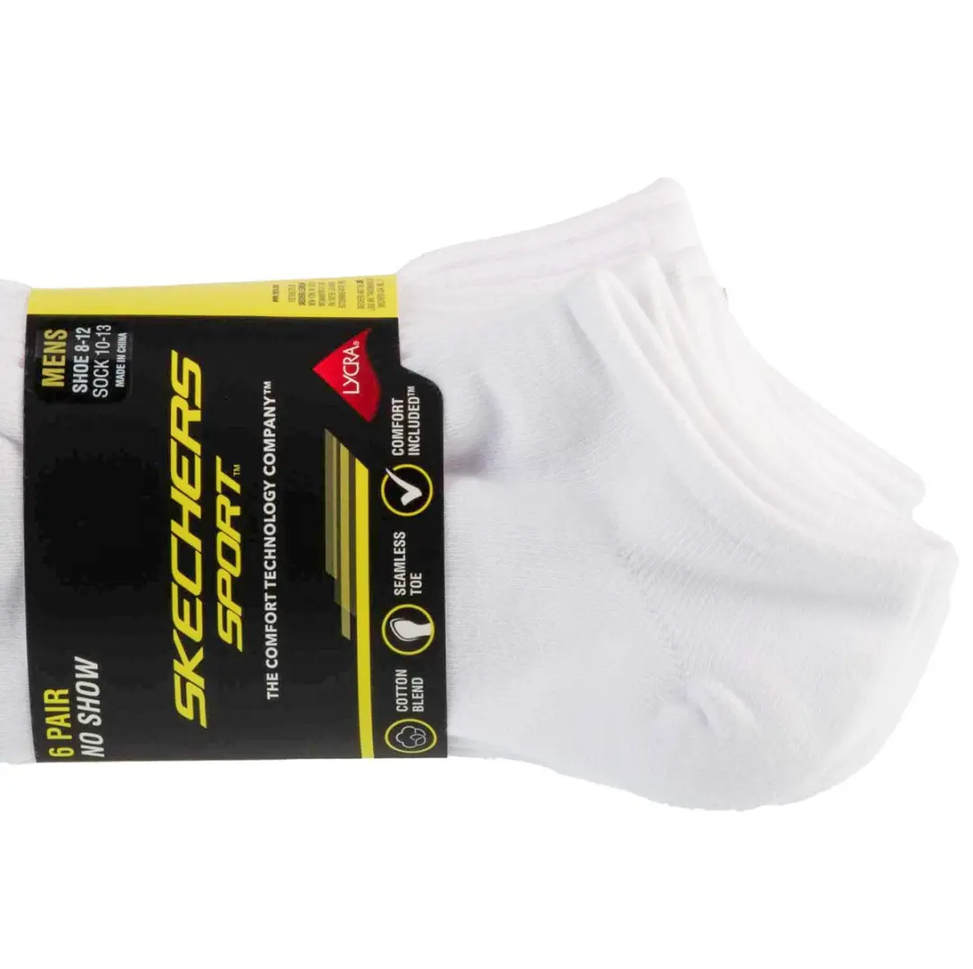 Skechers 6 Paar Witte Sokken - Maat 41-46