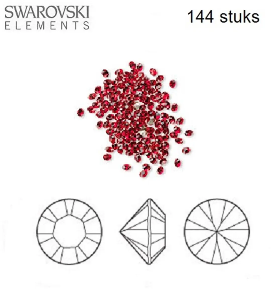 Swarovski Chaton PP9 Xirius Puntsteentjes 1,5mm Light Siam