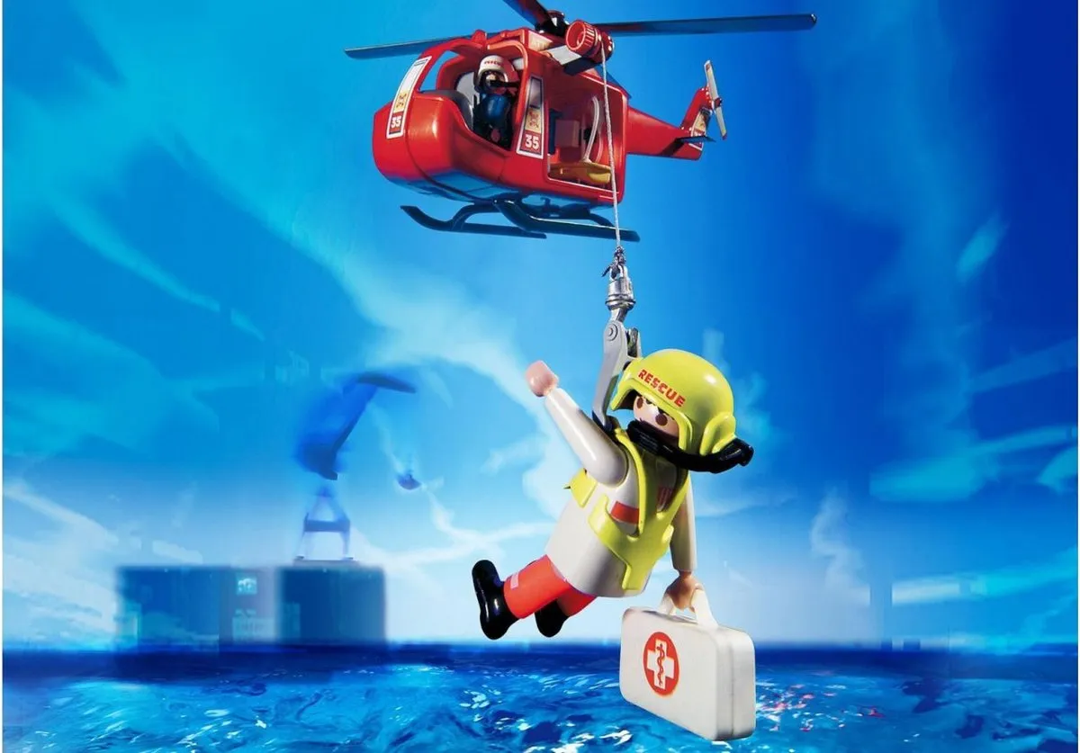 Playmobil Reddingshelikopter en boot 4428