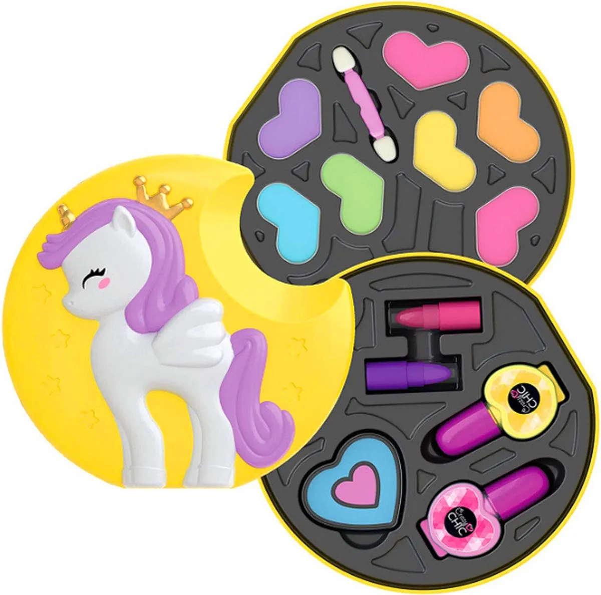 Clementoni Make-upset Crazy Chic Unicorn - 13-delig - Geel