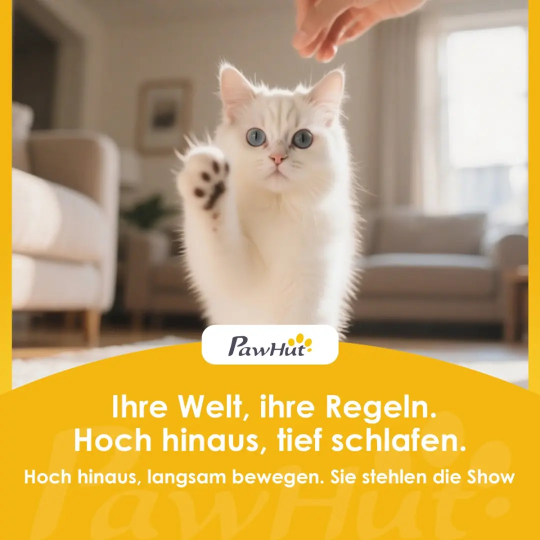 Pawhut Kattenhuis - 35x35x48cm Crèmewit