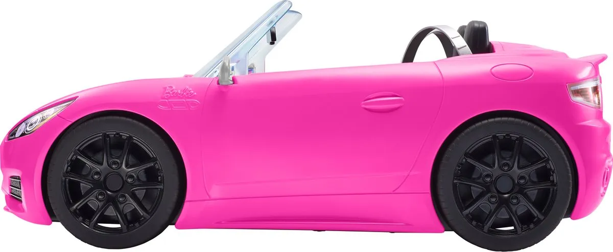 Barbie Glam Cabrio Auto HBT92 - Poppenvoertuig - Zwart/Roze