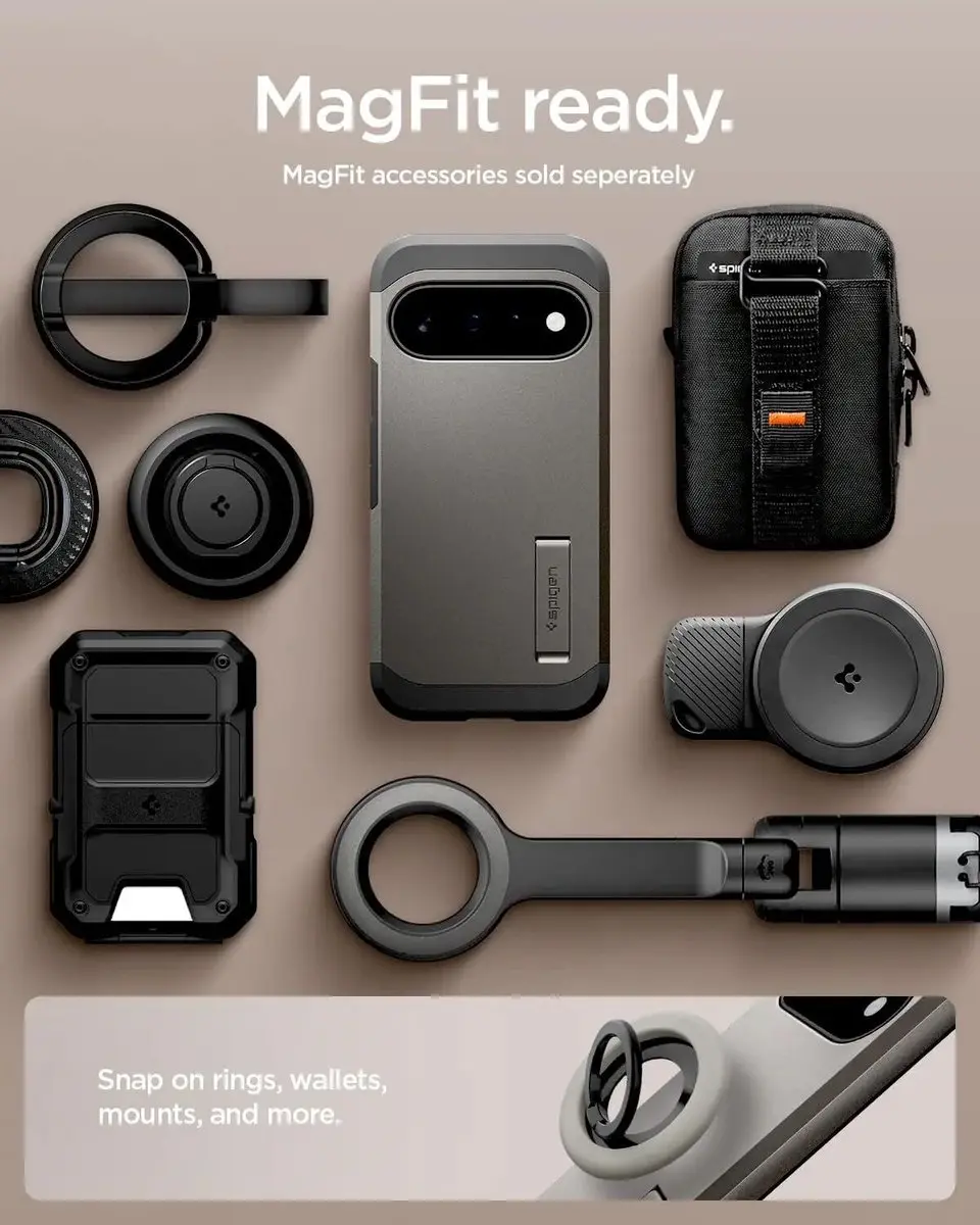 Spigen Tough Armor ACS11855 Hoesje - Google Pixel 11 - Gunmetal
