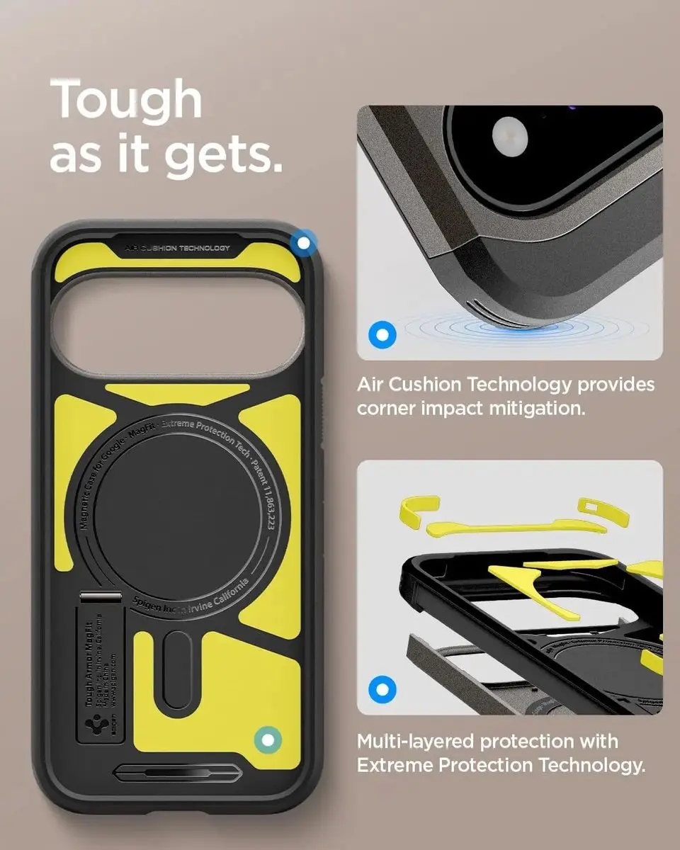 Spigen Tough Armor ACS11855 Hoesje - Google Pixel 11 - Gunmetal