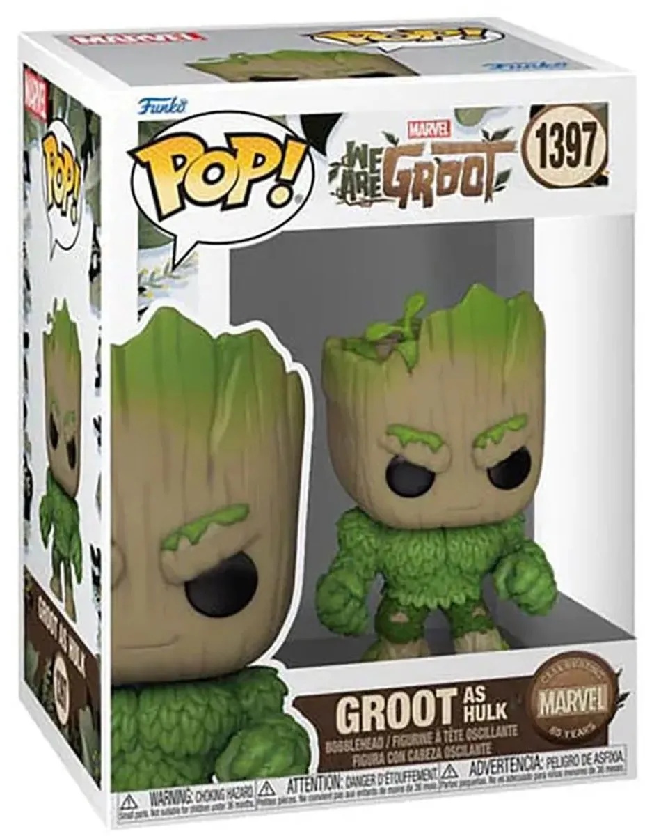 Funko Marvel We are Groot Groot as Hulk Vinyl Figuur 81338 - Multicolor - afbeelding 6 van 6