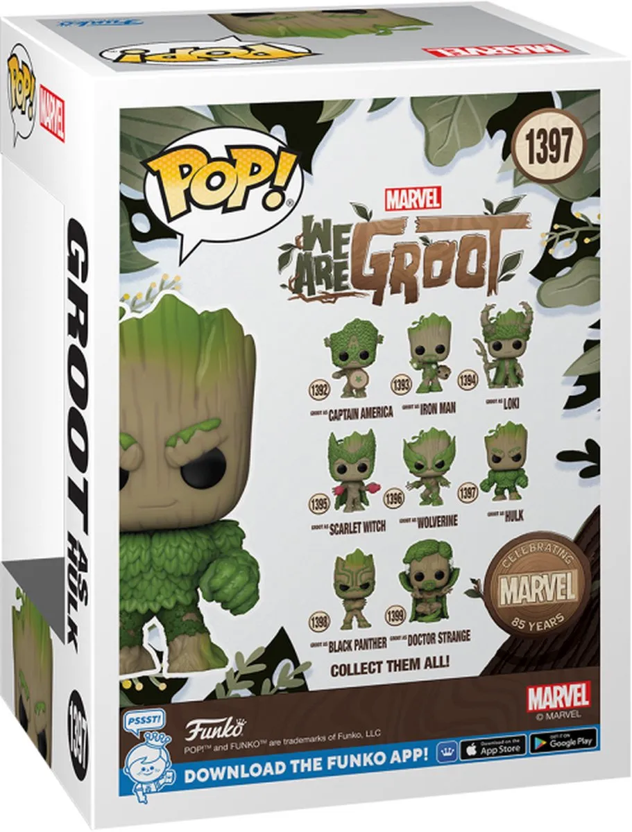 Funko Marvel We are Groot Groot as Hulk Vinyl Figuur 81338 - Multicolor