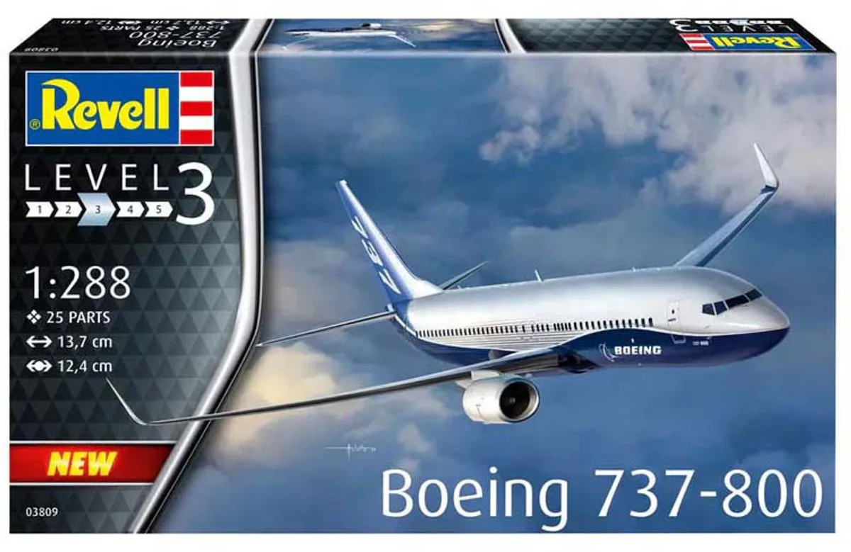 Revell Boeing 737-800 Modelbouwpakket 1:288 - 25 Onderdelen - Multi