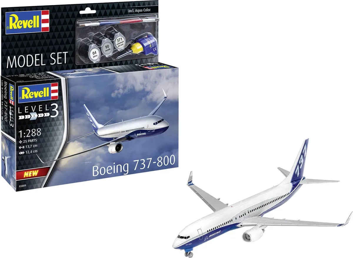 Revell Boeing 737-800 Modelbouwpakket 1:288 - 25 Onderdelen - Multi