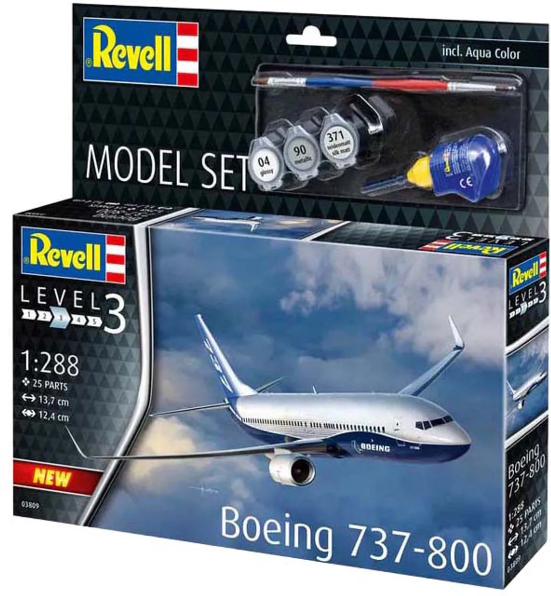 Revell Boeing 737-800 Modelbouwpakket 1:288 - 25 Onderdelen - Multi