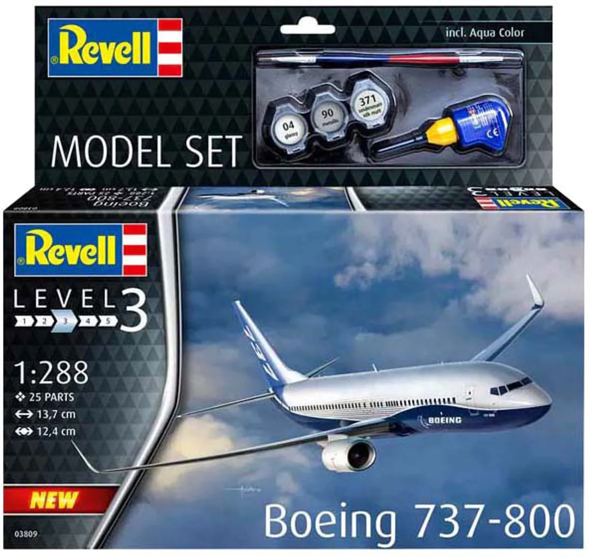 Revell Boeing 737-800 Modelbouwpakket 1:288 - 25 Onderdelen - Multi
