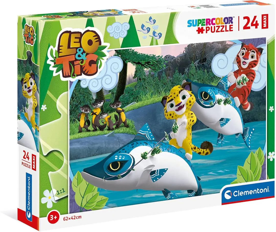 Clementoni Leo & Tig XXL Puzzel 24 Stuks - Meerkleurig