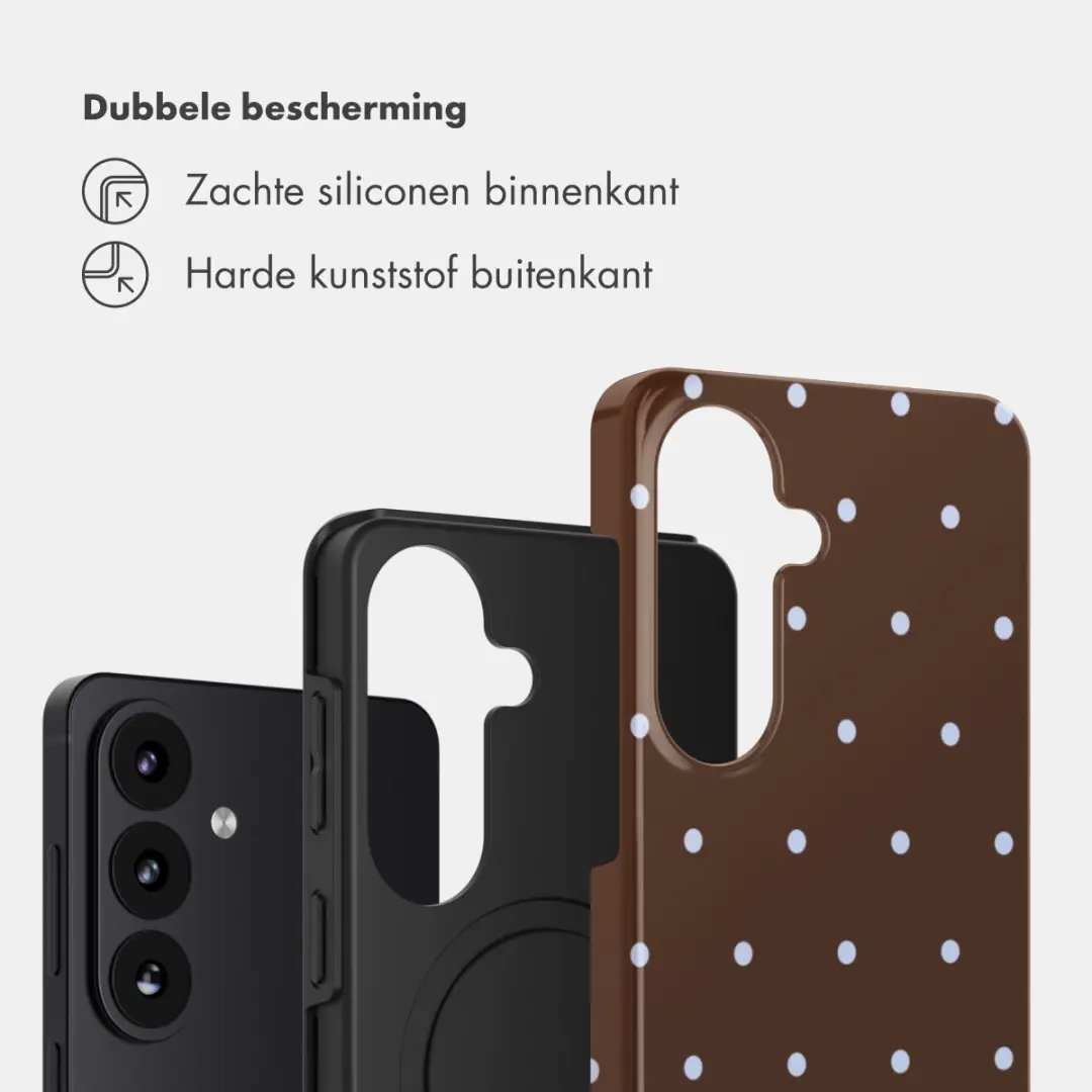 Selencia Hoesje SH00100274 - Samsung Galaxy S26 FE - Magnetische Ring - Bruin