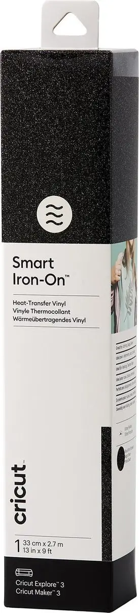 Cricut Smart Iron-On Folie Glittereffect Zwart