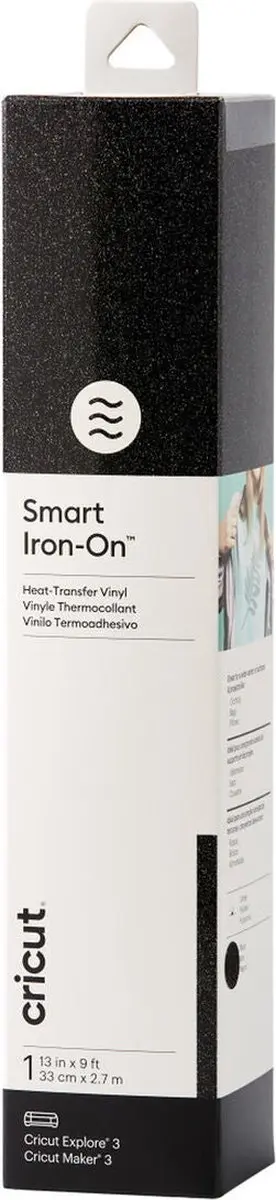 Cricut Smart Iron-On Folie Glittereffect Zwart - afbeelding 5 van 5