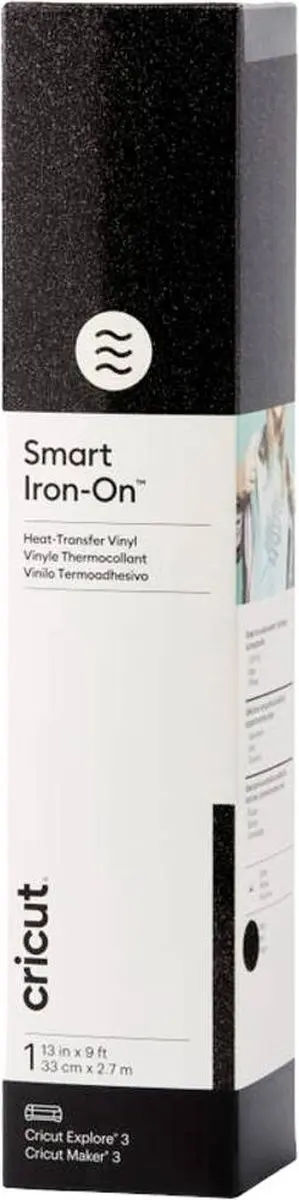 Cricut Smart Iron-On Folie Glittereffect Zwart - afbeelding 4 van 5