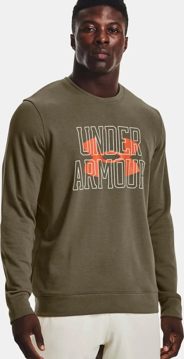 Under Armour Rival Terry Logo Crew-Tent - S - Team Orange
